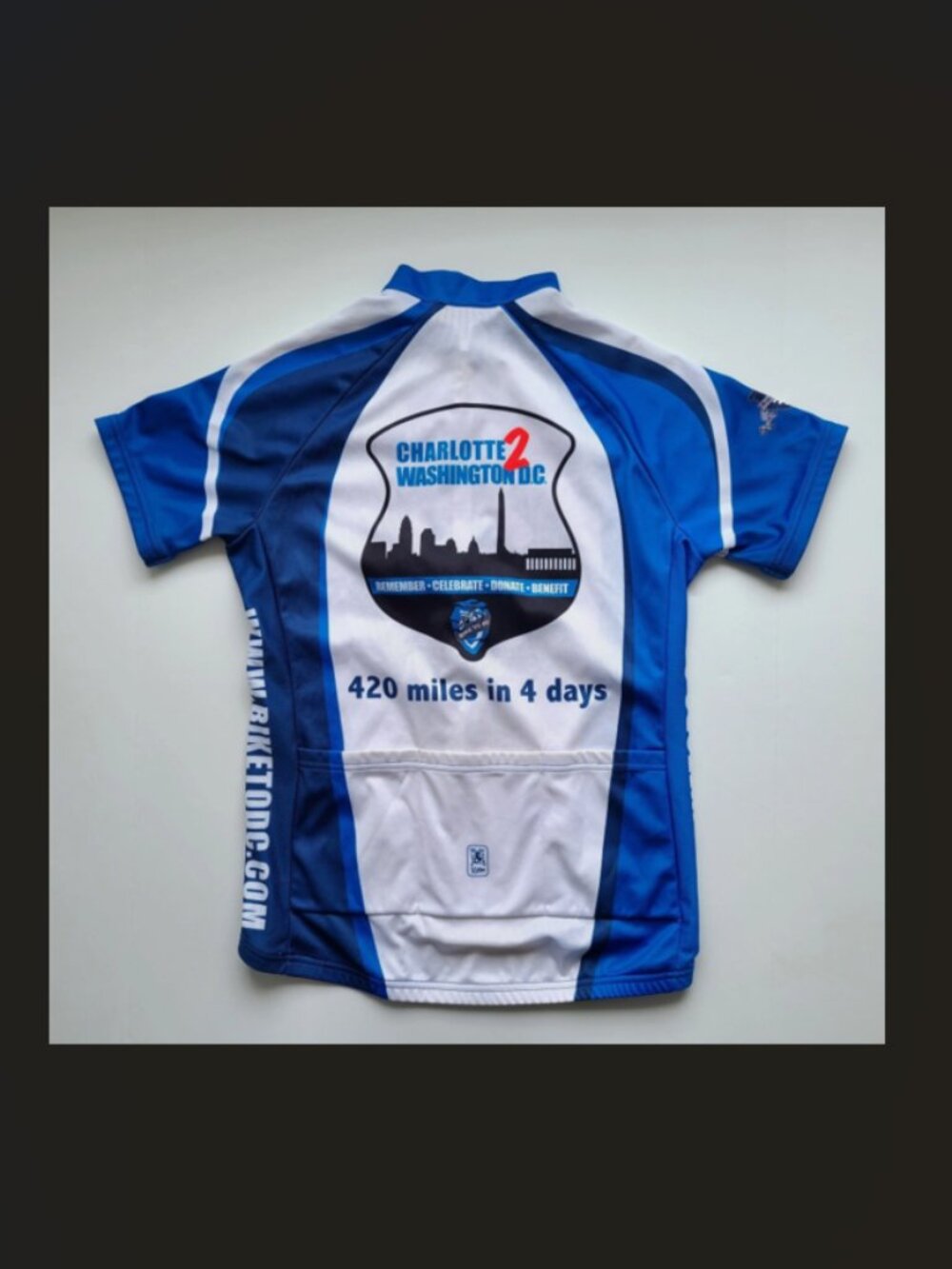 Scudo Pro Cycling Jersey Bike to DC Charlotte 2 DC Women's L Washington - Picture 3 of 7